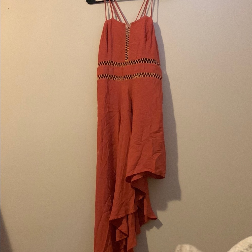 Coral Asymmetrical Dress